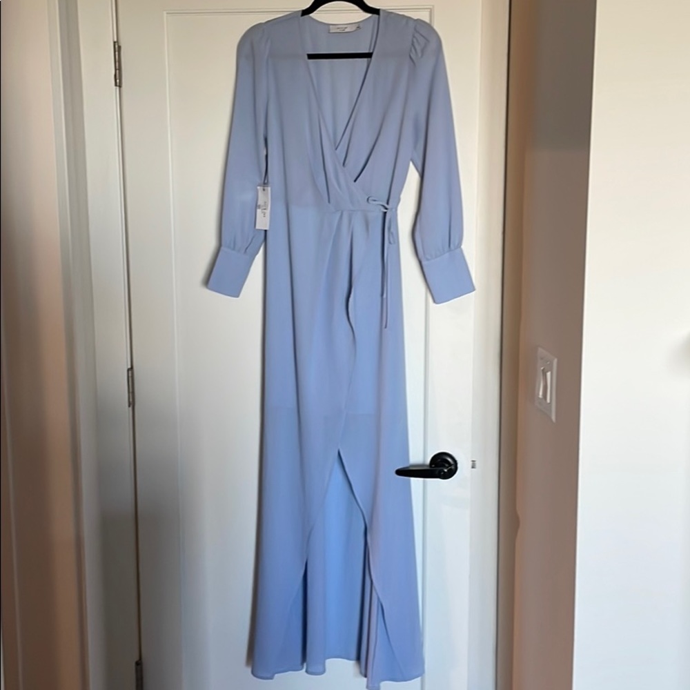 NWT Ali & Jay blue wrap maxi dress!